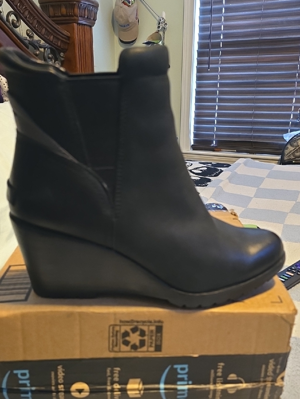 Sorel Black Wedge Ankle Boot